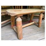 Wooden 3ft Log Bench w/Sturdy Design