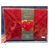 $160 Marquis by Waterford Red Table Linen Set