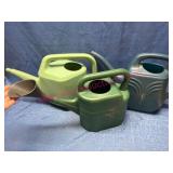 3 Plastic Watering Cans