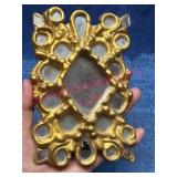 Peru Miniature Gold Wood Wall Mirror