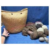 Woven Basket w/ Lopi Wool Yarn by Alafoss