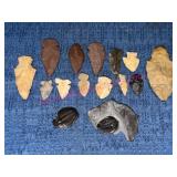 Flint Arrowheads & Trilobite Fossils