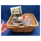 Wicker Basket w/ Wendy Monaco Knitting Supplies