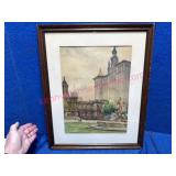 Antique Print of New York City Hall