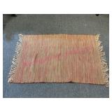 Handwoven Multicolor Area Rug w/ Fringe
