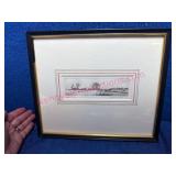 Framed Landscape Etching by Harmen icoonstra