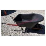 Black Wheelbarrow w/ Pneumatic Tire