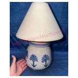 Louisville Stoneware Lamp Base w/ Floral Design