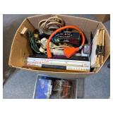 Box w/DVD Player, Ext Cords & Accessories