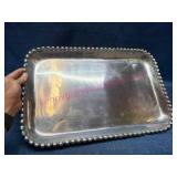 Aluminum Serving Tray w/ Beaded Edges