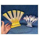 McCoy & Portugal Art Pottery Fan Vases
