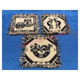 3 Woven Coasters w/ Southwestern Designs