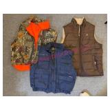 3 XL Mens Vests: Camouflage, Renegade & Puffer
