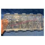 Clear Glass Divided Serving Dish w/Veggie Design