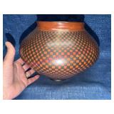 Indian Checkered Pot by Olga Quezada