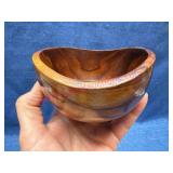 Handcrafted Wooden Small Bowl w/ Natural Grain