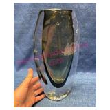 Orrefors Grey-Green Glass 11.5in Vase