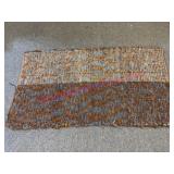 Handwoven Textile in Gray & Orange Tones