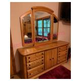 Large Arbek Oak Dresser w/ Mirror