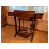 Singer Treadle Sewing Machine in Wood Cabinet