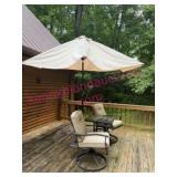 Outdoor Patio Chairs, Table & Umbrella