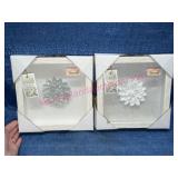 Pair Shadow Box Nature Succulent Wall Decor