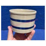 Robinson Ransbottom 2-Stripe Stoneware Crock 3in