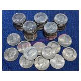 Lot of (62) Kennedy Clad Half Dollars