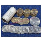 Lot of (55) US Dollar Coins Assorted Circulated