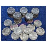 Lot of (62) Kennedy Clad Half Dollars