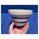 Small 2-Stripe Crock w/ Crack