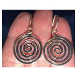 Sterling Silver Spiral Dangle Earrings 2.6g