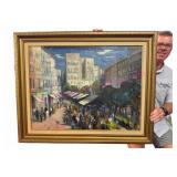 French Impressionistic Oil Painting Signed 31x38