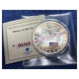 American Mint Copper 1-ozt Proof Medallion Plated