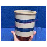 Small 2-Stripe Stoneware Utensil Crock 5in
