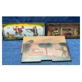3 Hand Painted Slovenian Beehive Panels