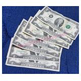 (3)1976 & (4)2003 $2 Bills, $14 Face Value