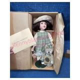 Boyds Molly & Cricket Doll Ltd Ed w/Bear & COA
