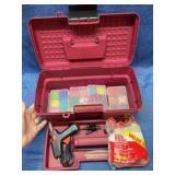 Toolbox w/ Glue Gun & Craft Supplies
