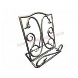 Modern Gray Metal Book Stand, Roz Estate