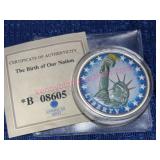 American Mint Copper 1-ozt Proof Medallion Plated