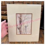 Teri Jonas Watercolor Painting of Birds in Trees