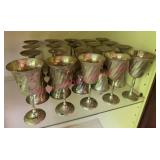 20 Maurice Duchin Silver-Plate Goblets, Tarnished