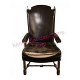 Leather Armchair w/Twist Detailing