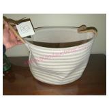 RGI HOME Fabric Storage Basket w/Jute Handles