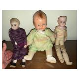 3 Bisque & Composition Dolls