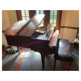 Antique George Steck Grand Piano w/Bench