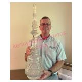 Ex-Large 28in Crystal Decanter w/ Stopper - Old