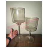 Large Glass Vases / Candle Holders