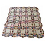 Handmade Ring Quilt Double Wedding Top 6ft x 6ft